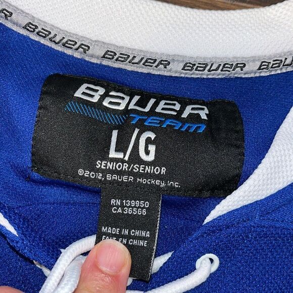 Bauer Laced Senior Team Ice Hockey Practice Jersey L Toronto Maple Leafs Colors - Picture 2 of 4